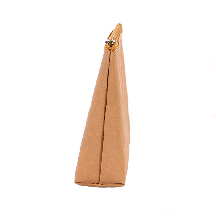 Eco friendly Washable Kraft Paper Makeup Bag Factory
